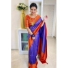 Women's Soft Lichi Silk Printed Saree With Unstitched Blouse 5.5Mtr (Blue) Women's Soft Lichi Silk Printed Saree With Unstitched Blouse 5.5Mtr (Blue)