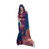 Women's Soft Lichi Silk Printed Saree With Unstitched Blouse 5.5Mtr (Blue) Women's Soft Lichi Silk Printed Saree With Unstitched Blouse 5.5Mtr (Blue)