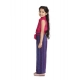 Girl's Rayon Colour Block Sleeveless Jumpsuit (Pink-Blue)