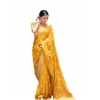 Women's Soft Lichi Silk Printed Saree With Unstitched Blouse 5.5Mtr (Yellow) Women's Soft Lichi Silk Printed Saree With Unstitched Blouse 5.5Mtr (Yellow)