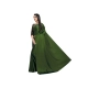 Women's Satin Solid Saree With Unstitched Blouse 5.5Mtr (Mehandi)