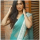 Women's Soft Lichi Silk Printed Saree With Unstitched Blouse 5.5Mtr (Sky-Blue)