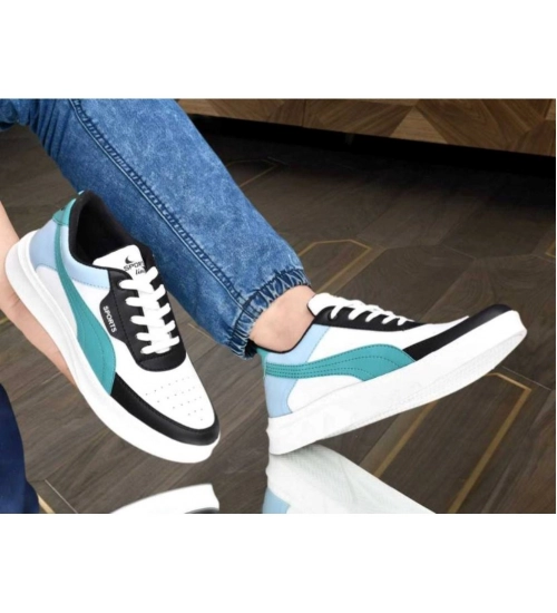 Men's Casual Synthetic Lace-ups Casual Shoes (White)