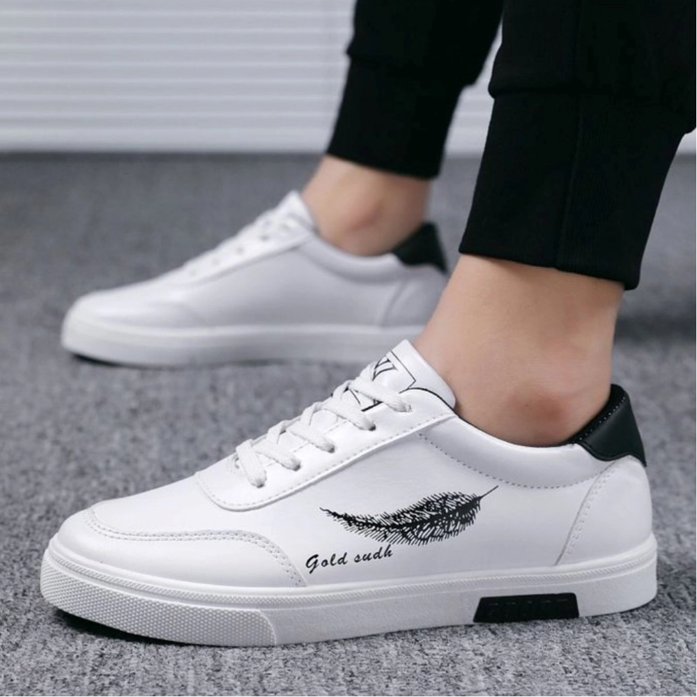 Men's Casual Synthetic Lace-ups Casual Shoes (White)