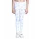 Girl's Cotton Lycra Printed Elasticated Leggings (White)