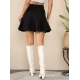 Women's Denim Washed Buttoned Skirt (Black) Women's Denim Washed Buttoned Skirt (Black)
