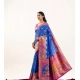 Women's Faux_Banarasi Woven Motifs Saree With Unstitched Blouse 5.5Mtr (Royal_Blue) Women's Faux_Banarasi Woven Motifs Saree With Unstitched Blouse 5.5Mtr (Royal_Blue)