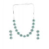 Women's Brass Silver Plated Necklace set (Green) Women's Brass Silver Plated Necklace set (Green)