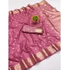 Women's Jacquard Silk Jaquard Woven Saree With Unstitched Blouse 5.5Mtr (Pink) Women's Jacquard Silk Jaquard Woven Saree With Unstitched Blouse 5.5Mtr (Pink)