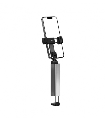 Aluminum-Plastic Solid Bluetooth Selfie Stick and Travel Tripod Stand (Silver-Black)