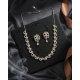 Women's Brass Silver Plated Necklace set (Silver)