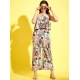 Girl's Polyester Crepe Floral Sleeveless Jumpsuit (Multicolor) Girl's Polyester Crepe Floral Sleeveless Jumpsuit (Multicolor)