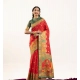 Women's Faux_Banarasi Woven Motifs Saree With Unstitched Blouse 5.5Mtr (Orange)