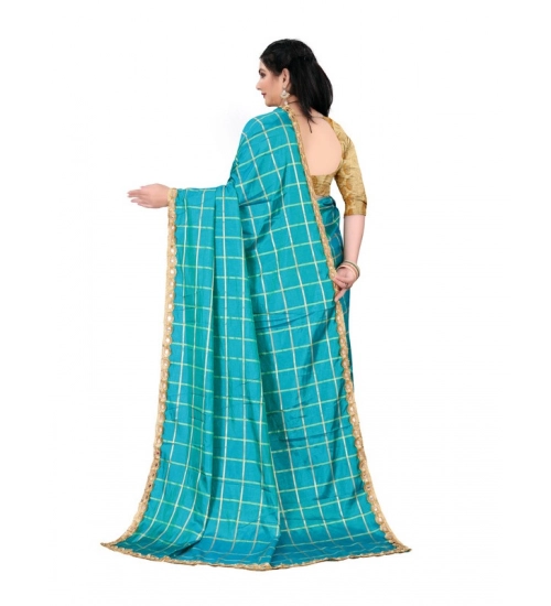 Women's Sana Silk Bandhni Saree With Unstitched Blouse 5.5Mtr (Sky Blue)