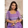 Women's Faux Linen Floral Ready to wear Saree With Unstitched Blouse 5.5Mtr (Lavender) Women's Faux Linen Floral Ready to wear Saree With Unstitched Blouse 5.5Mtr (Lavender)