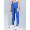 Girl's Cotton Lycra Solid Elasticated Jeggings (Blue) Girl's Cotton Lycra Solid Elasticated Jeggings (Blue)