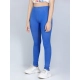 Girl's Cotton Lycra Solid Elasticated Jeggings (Blue)