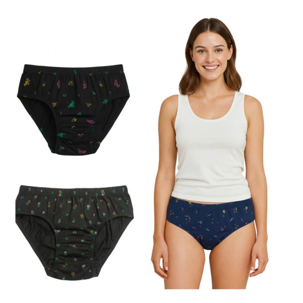 Pack of_3 Women's Cotton Printed Hipster Panty (Multicolor) Pack of_3 Women's Cotton Printed Hipster Panty (Multicolor)