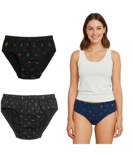 Pack of_3 Women's Cotton Printed Hipster Panty (Multicolor)