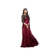 Women's Satin Solid Saree With Unstitched Blouse 5.5Mtr (Maroon)