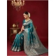 Women's Silk Blend Printed Saree With Unstitched Blouse 5.5Mtr (Sea Green)