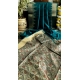 Women's Tussar Silk Madhubani Saree With Unstitched Blouse 5.5Mtr (Rama)