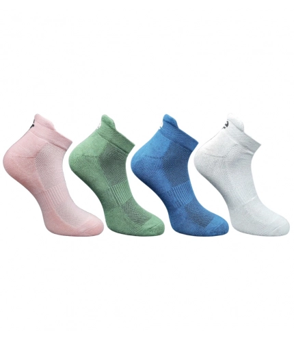 4_Pair Set Unisex Casual Cotton Printed Ankle Length Socks (Multicolor)