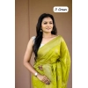 Women's Soft Lichi Silk Printed Saree With Unstitched Blouse 5.5Mtr (Green) Women's Soft Lichi Silk Printed Saree With Unstitched Blouse 5.5Mtr (Green)