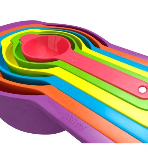 Pack of 4_Colorful Measuring Cup Spoon Set Stackable Kitchen Measuring Cups (Color: Assorted )