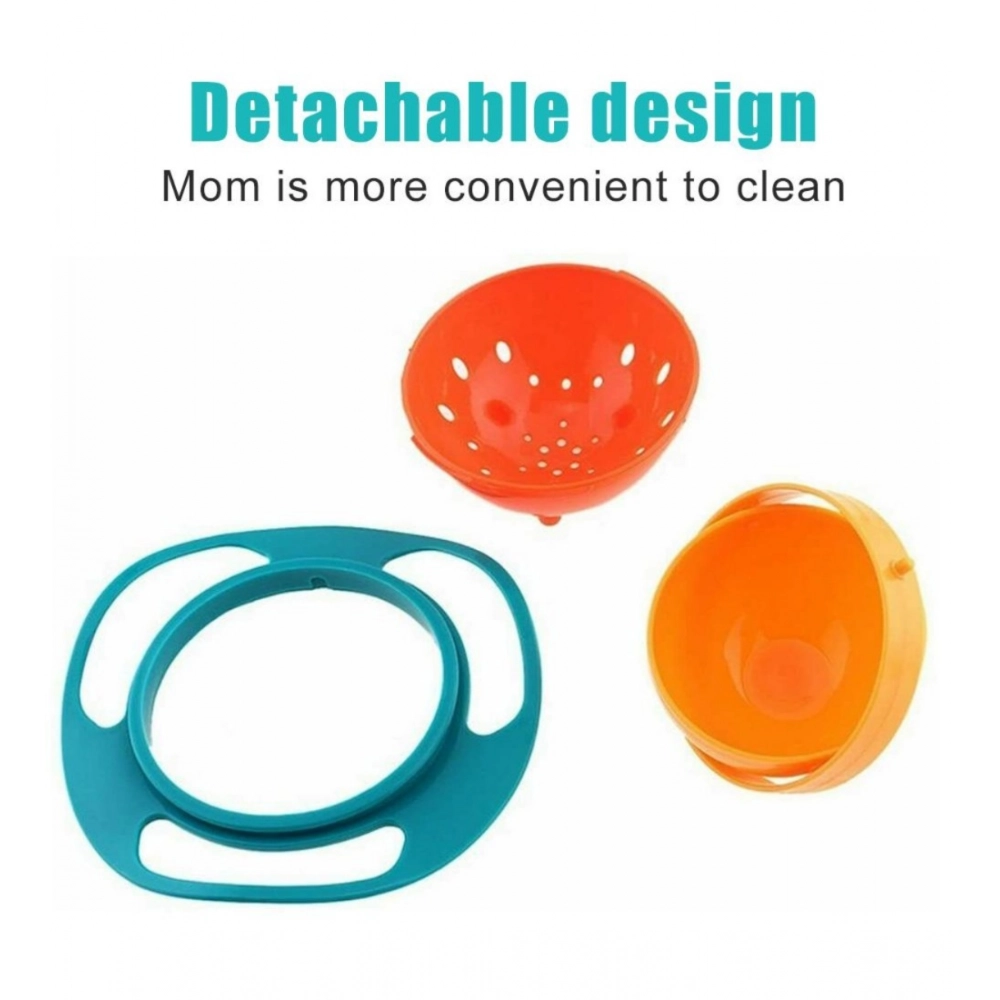 Pack Of 2_Gyro Bowl – Spill-Proof Rotating Fun Bowl for Kids (Color: Assorted )