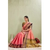 Women's Silk Blended Jaquard Woven Saree With Unstitched Blouse 5.5Mtr (Pink) Women's Silk Blended Jaquard Woven Saree With Unstitched Blouse 5.5Mtr (Pink)
