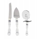 Stainless Steel Cake Serving Set | Cake Cutting Knife And Server Set with Handle (Color: Assorted )