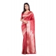 Women's Banarasi Silk Printed Saree With Unstitched Blouse 5.5Mtr (Red) Women's Banarasi Silk Printed Saree With Unstitched Blouse 5.5Mtr (Red)