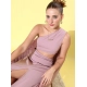Women's Polyester Lycra Solid Sleeveless Dress (Lavender) Women's Polyester Lycra Solid Sleeveless Dress (Lavender)