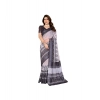 Women's Linen Cotton Printed Saree With Unstitched Blouse 5.5Mtr (White & Black) Women's Linen Cotton Printed Saree With Unstitched Blouse 5.5Mtr (White & Black)