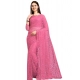 Women's Net Self Design Saree With Unstitched Blouse 5.5Mtr (Dark Pink) Women's Net Self Design Saree With Unstitched Blouse 5.5Mtr (Dark Pink)
