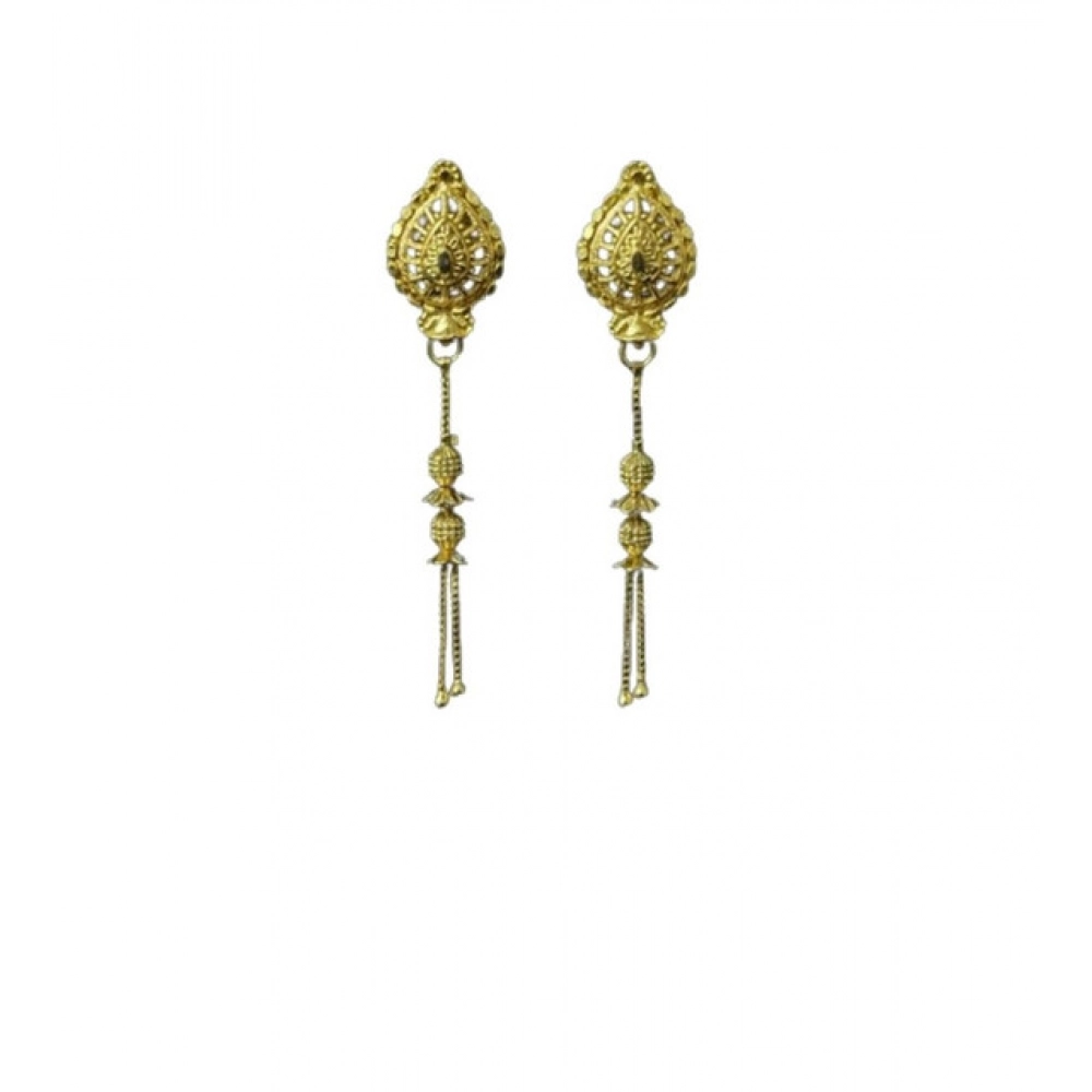 Women's Pack of_2 Brass Gold-Plated Earrings (Gold)