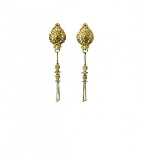 Women's Pack of_2 Brass Gold-Plated Earrings (Gold)
