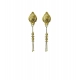 Women's Pack of_2 Brass Gold-Plated Earrings (Gold)