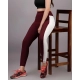 Women's Polyester Solid Ankle length High Waisted Tights (Maroon) Women's Polyester Solid Ankle length High Waisted Tights (Maroon)