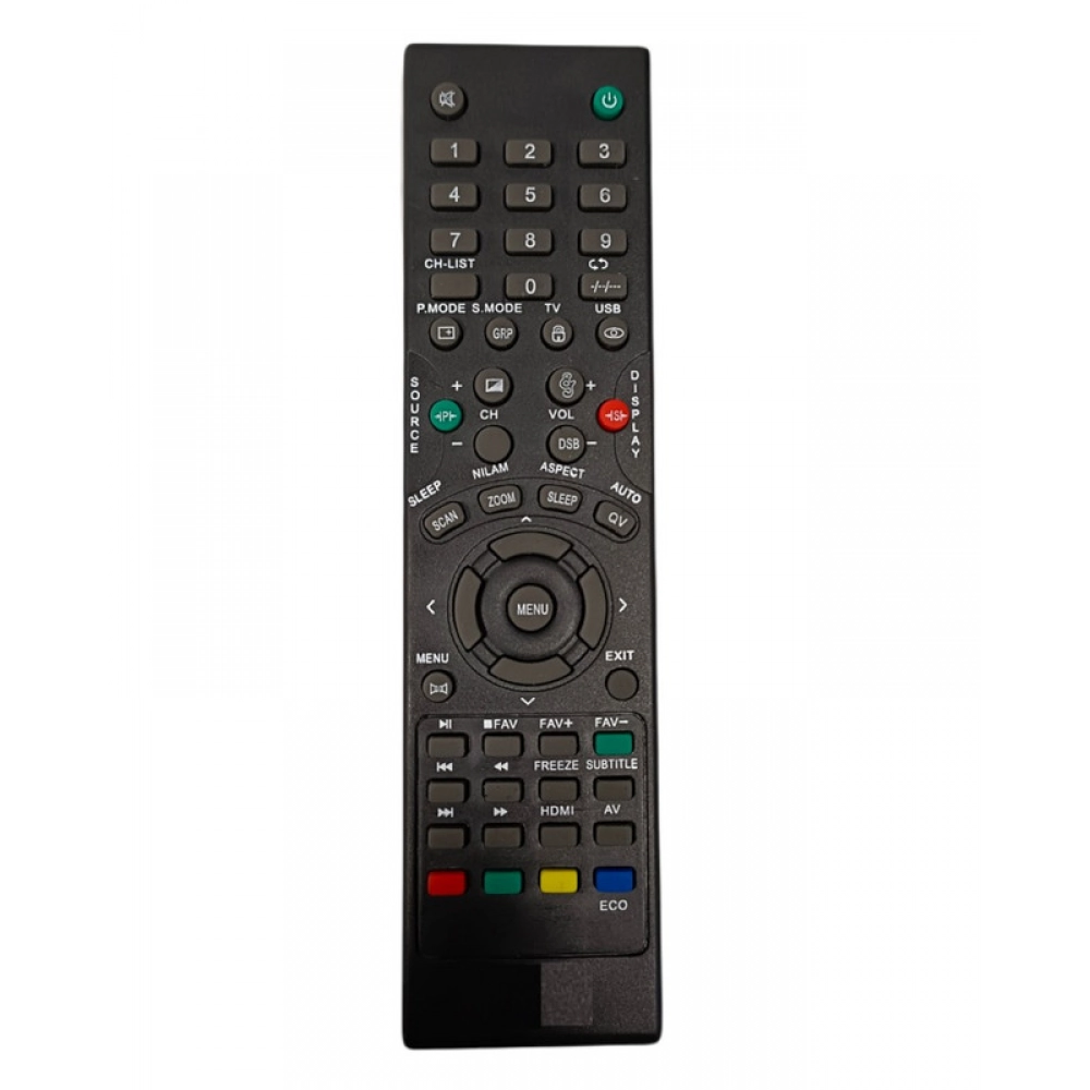 Ecomoye LCD/LED Remote No. 201, Compatible/Replacement for Mitashi LCD/LED TV Remote Control, Black (Exactly Same Remote will Only Work)