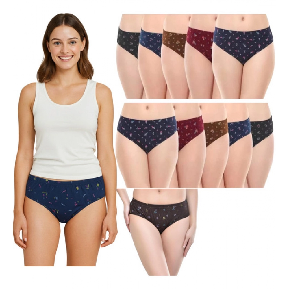Pack of_12 Women's Cotton Printed Hipster Panty (Multicolor) Pack of_12 Women's Cotton Printed Hipster Panty (Multicolor)