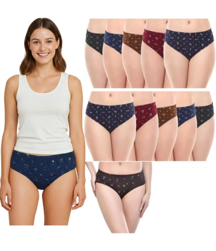 Pack of_12 Women's Cotton Printed Hipster Panty (Multicolor)