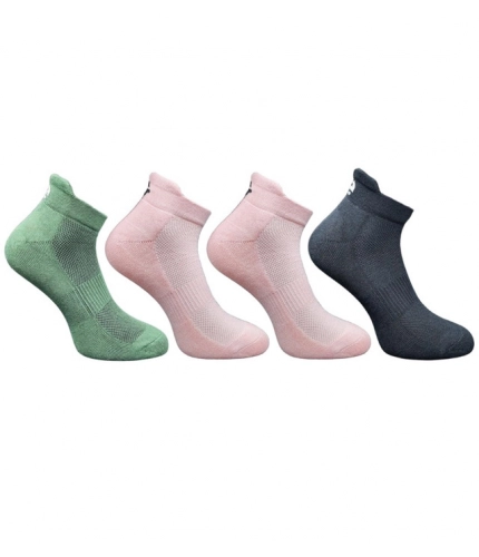 4_Pair Set Unisex Casual Cotton Printed Ankle Length Socks (Multicolor)