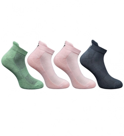 4_Pair Set Unisex Casual Cotton Printed Ankle Length Socks (Multicolor)