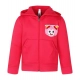 Girl's Fleece Printed Long Sleeves Hoodie Jacket (Magenta)