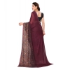 Women's Georgette Printed Saree With Unstitched Blouse 5.5Mtr (Maroon) Women's Georgette Printed Saree With Unstitched Blouse 5.5Mtr (Maroon)