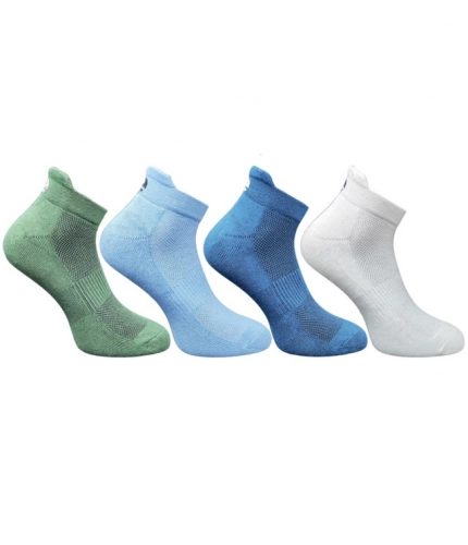 4_Pair Set Unisex Casual Cotton Printed Ankle Length Socks (Multicolor)