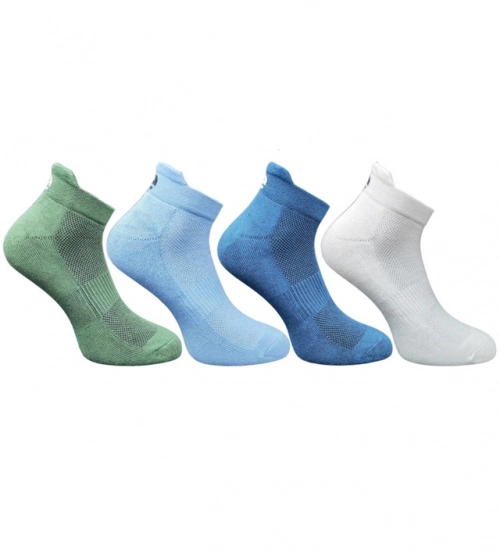 4_Pair Set Unisex Casual Cotton Printed Ankle Length Socks (Multicolor)