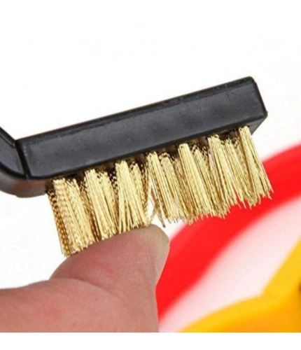 Pack Of 3_Small Wire Brush Set for Cleaning And Rust Removal (Color: Assorted )